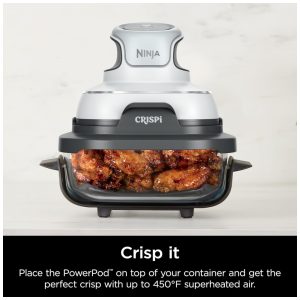Pote de Vidro Ninja CleanCrisp 2,4 L Tampa Hermética para Ninja Crispi