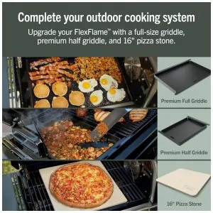 Grill Ninja PG301BL FlexFlame Azul 5 em 1 Defumador 3 Queimadores Tecnologia Woodfire 120V