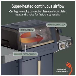 Churrasqueira Ninja FlexFlame 3 Queimadores Gás Propano e Elétrica 5 em 1 Azul 400W 110V