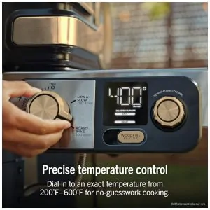 Grill Ninja PG301BL FlexFlame Azul 5 em 1 Defumador 3 Queimadores Tecnologia Woodfire 120V