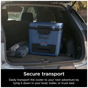 Caixa Térmica com Rodas Ninja FrostVault 28 L Azul Gaveta Dry Zone Isolada
