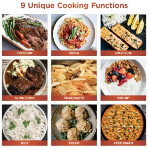 Panela de Pressão Elétrica Ninja HyperHeat Azul Macaron 6,2 L 9 em 1 SimpliServe Pot 1200 W PC201 110V