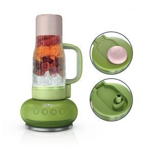 Liquidificador Pessoal Ninja Blendboss Verde 770 ml Copo Viagem Tampa Antivazamento Auto iQ 110V