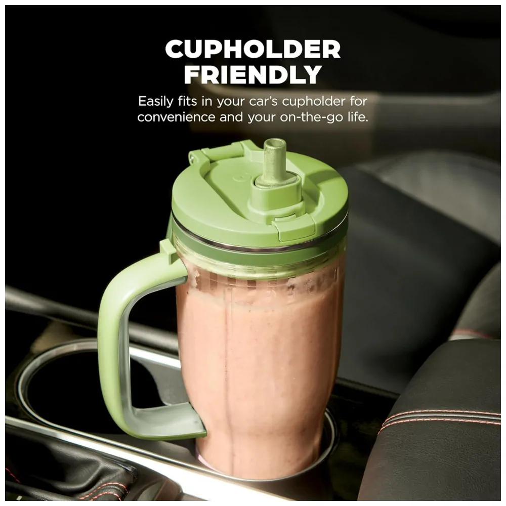Liquidificador Pessoal Ninja Blendboss Verde 770 ml Copo Viagem Tampa Antivazamento Auto iQ 110V