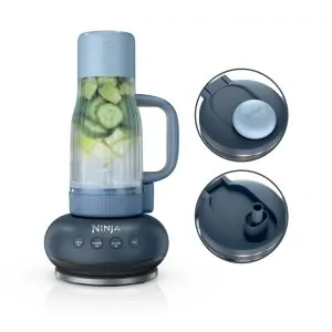 Liquidificador Pessoal Ninja Blendboss Azul Cyberspace 770 ml Copo Viagem Tampa Antivazamento Auto iQ 110V