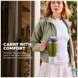 Liquidificador Pessoal Ninja Blendboss Azul Cyberspace 770 ml Copo Viagem Tampa Antivazamento Auto iQ 110V