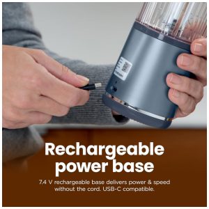 Liquidificador Portátil Ninja Blast 530 ml Rosa Tampa Antivazamento Bateria Recarregável USB C