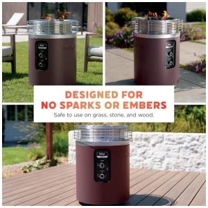 Ninja Fireside360 Aquecedor Externo Portátil com 3 Modos Chama, Calor e Ambos Para Jardim, Camping e Praia