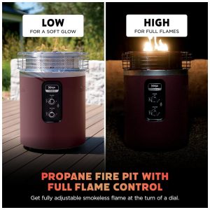 Ninja Fireside360 Aquecedor Externo Portátil com 3 Modos Chama, Calor e Ambos Para Jardim, Camping e Praia