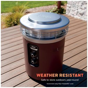 Ninja Fireside360 Aquecedor Externo Portátil com 3 Modos Chama, Calor e Ambos Para Jardim, Camping e Praia