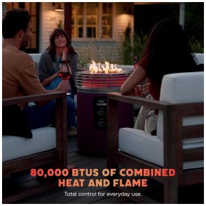 Ninja Fireside360 Aquecedor Externo Portátil com 3 Modos Chama, Calor e Ambos Para Jardim, Camping e Praia