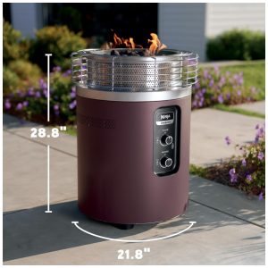 Ninja Fireside360 Aquecedor Externo Portátil com 3 Modos Chama, Calor e Ambos Para Jardim, Camping e Praia