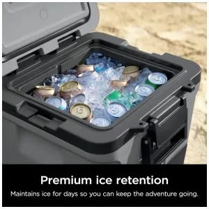 Caixa Térmica com Rodas Ninja FrostVault 28 L Cinza escuro Gaveta Dry Zone Isolada