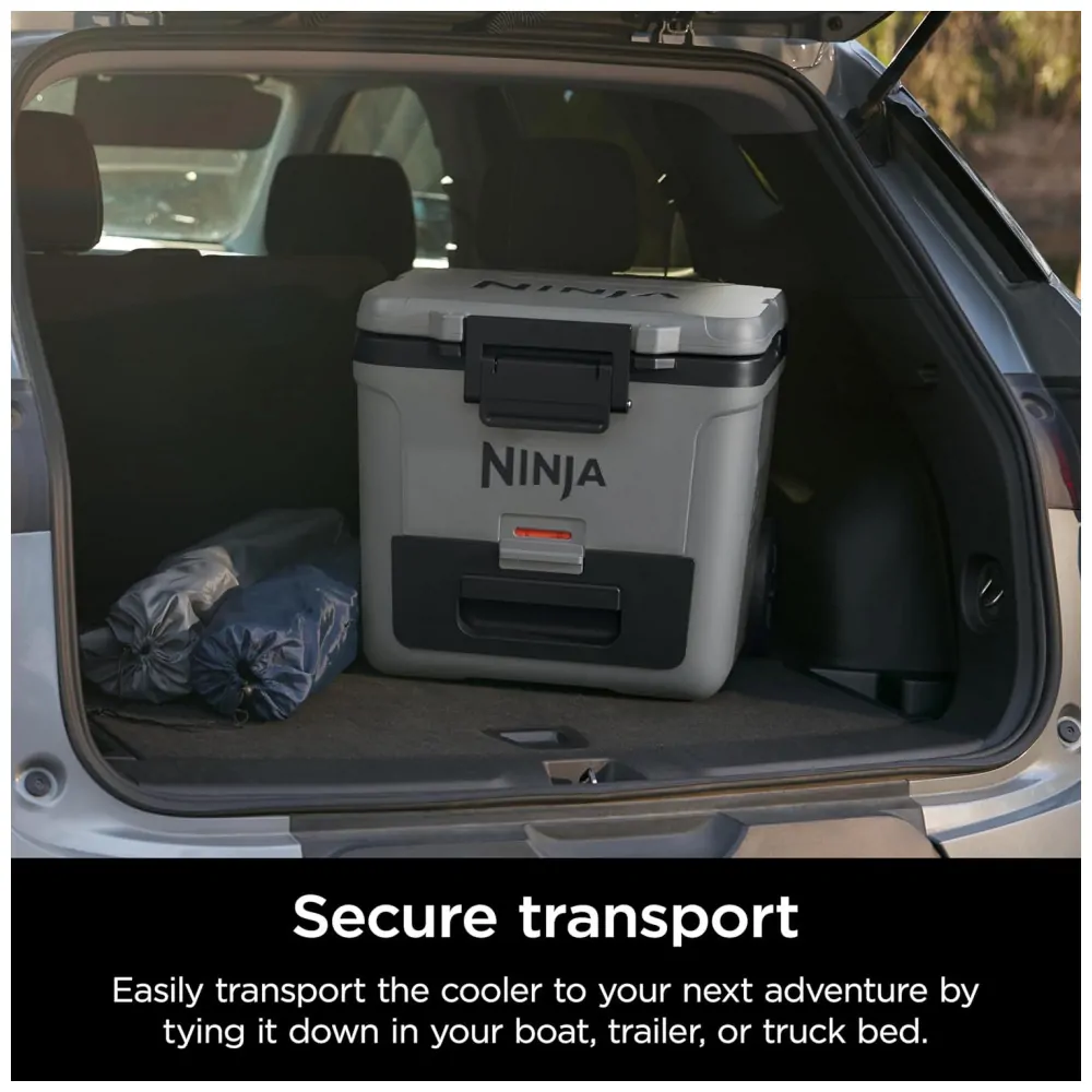 Caixa Térmica com Rodas Ninja FrostVault 28 L Cinza escuro Gaveta Dry Zone Isolada