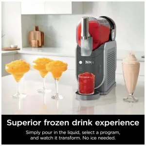 Máquina de Bebidas Geladas Ninja SLUSHi Preta 2,6 L RapidChill 5 Programas FS301C 110V