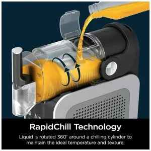 Máquina de Bebidas Geladas Ninja SLUSHi Preta 2,6 L RapidChill 5 Programas FS301C 110V