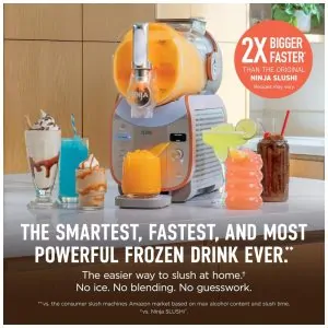 Criador de Bebidas Geladas Ninja SLUSHi Max Peach 4,4L 490W 110V Tecnologia SlushAssist, 6 Programas, Capacidade para Festa
