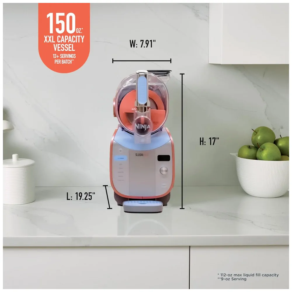 Máquina de Slush Raspadinha Ninja SLUSHi Max Pêssego 4,4L 12 Porções Frozen Drinks