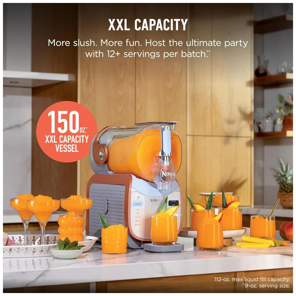 Máquina de Slush Raspadinha Ninja SLUSHi Max Pêssego 4,4L 12 Porções Frozen Drinks