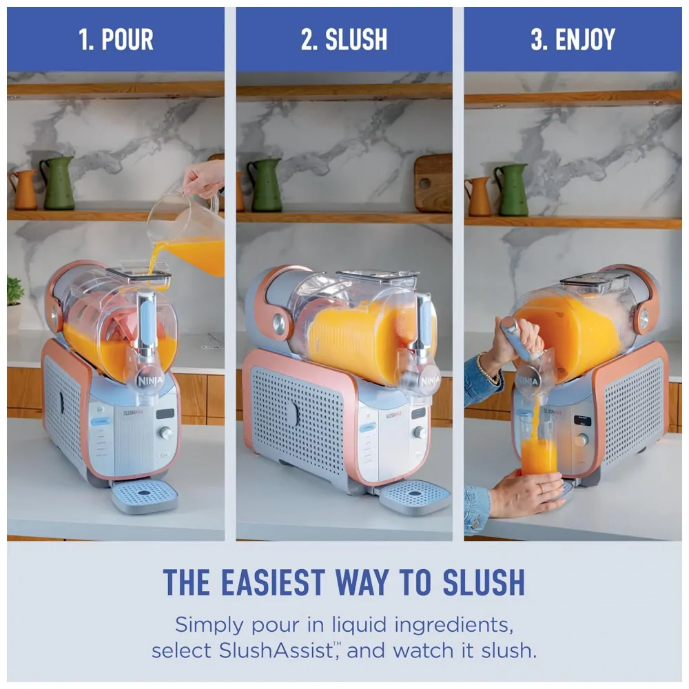 Máquina de Slush Raspadinha Ninja SLUSHi Max Pêssego 4,4L 12 Porções Frozen Drinks