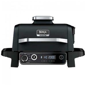 Ninja OG705CO Churrasqueira e Defumador Woodfire 7 em 1 com Sabor Autêntico de Lenha, Preto