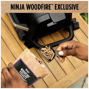 Ninja OG705CO Churrasqueira e Defumador Woodfire 7 em 1 com Sabor Autêntico de Lenha, Preto