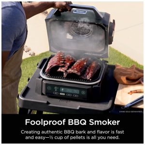 Churrasqueira Elétrica Ninja Woodfire Outdoor Grill Smoker 6 em 1 OG321 1760W 110V