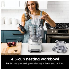 Tigela Processadora 4,5 xícaras Ninja Professional XL Cinza Bowl in Bowl para Processador NF701 110V