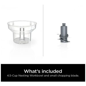 Tigela Processadora 4,5 xícaras Ninja Professional XL Cinza Bowl in Bowl para Processador NF701 110V