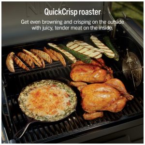 Churrasqueira Ninja FlexFlame 3 Queimadores Gás Propano e Elétrica 5 em 1 Preta 400W 110V