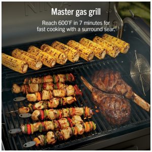 Churrasqueira Ninja FlexFlame 3 Queimadores Gás Propano e Elétrica 5 em 1 Preta 400W 110V