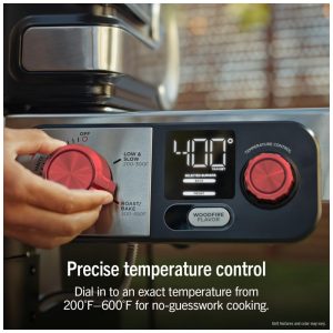 Churrasqueira Ninja FlexFlame 3 Queimadores Gás Propano e Elétrica 5 em 1 Preta 400W 110V