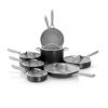 Conjunto de Panelas Ninja NeverStick Ceramic Pro 14 Peças Preto Revestimento Cerâmico Inox Indução