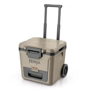 Caixa Térmica com Rodas Ninja FrostVault 28 L Bege Gaveta Dry Zone Isolada