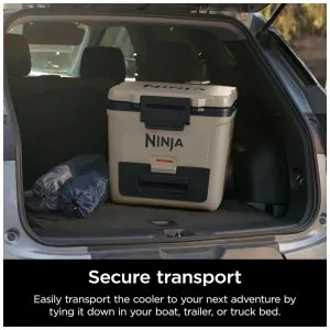 Caixa Térmica com Rodas Ninja FrostVault 28 L Bege Gaveta Dry Zone Isolada