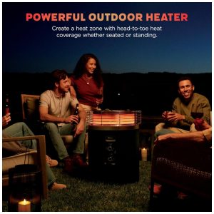 Ninja Fireside360 Aquecedor Externo com 3 Modos Chama, Calor e Chama Calor Portátil e Sem Fumaça