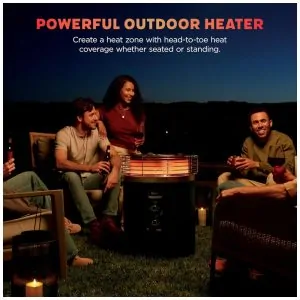 Ninja Fireside360 Aquecedor Externo com 3 Modos Chama, Calor e Chama Calor Portátil e Sem Fumaça