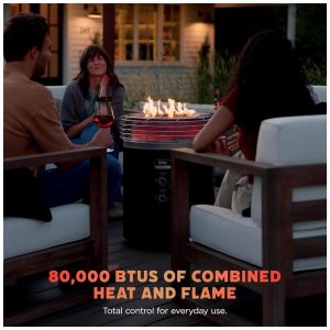 Ninja Fireside360 Aquecedor Externo com 3 Modos Chama, Calor e Chama Calor Portátil e Sem Fumaça
