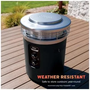 Ninja Fireside360 Aquecedor Externo com 3 Modos Chama, Calor e Chama Calor Portátil e Sem Fumaça