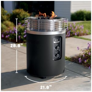 Ninja Fireside360 Aquecedor Externo com 3 Modos Chama, Calor e Chama Calor Portátil e Sem Fumaça