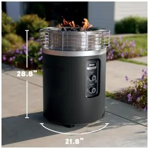 Ninja Fireside360 Aquecedor Externo com 3 Modos Chama, Calor e Chama Calor Portátil e Sem Fumaça