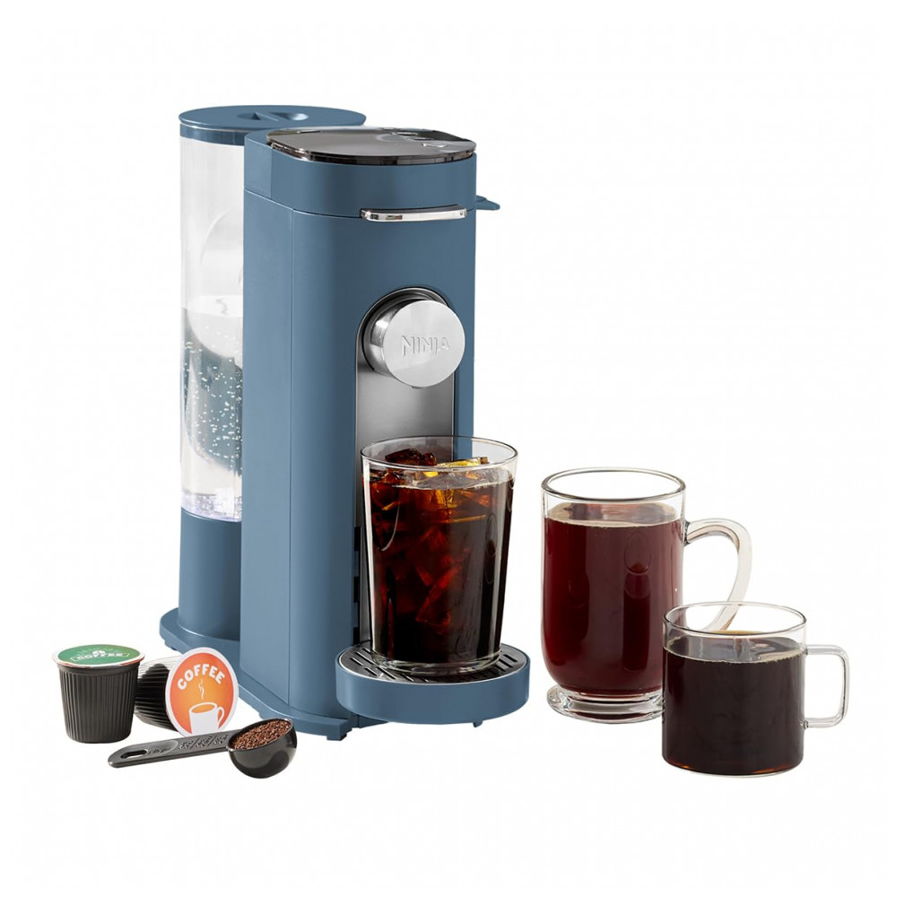 Cafeteira Ninja Pods Grounds Azul 1,65 L Café em Pó e Cápsulas 7 Tamanhos de Dose PB041BL 110V
