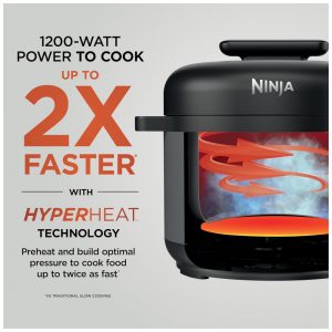 Panela de Pressão Elétrica Ninja HyperHeat Cinza 6,2 L 9 em 1 SimpliServe Pot 1200 W PC201GY 110V