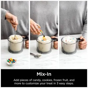 Sorveteira Ninja CREAMi Deluxe Prata para Sorvetes, Picolés e Iogurte Congelado com 4 Potes XL de 710ml, 11 em 1, Capacidade Extra