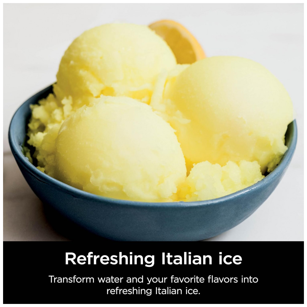 Sorveteira Ninja CREAMi Deluxe Prata para Sorvetes, Picolés e Iogurte Congelado com 4 Potes XL de 710ml, 11 em 1, Capacidade Extra