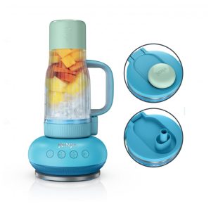 Liquidificador Pessoal Ninja Blendboss Azul Framboesa 770 ml Copo Viagem Tampa Antivazamento Auto iQ 110V