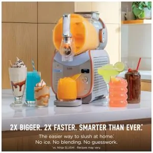 Máquina de Bebidas Geladas Ninja SLUSHi Max Smart Pêssego 4,4 L Sem Gelo 6 Programas 110V