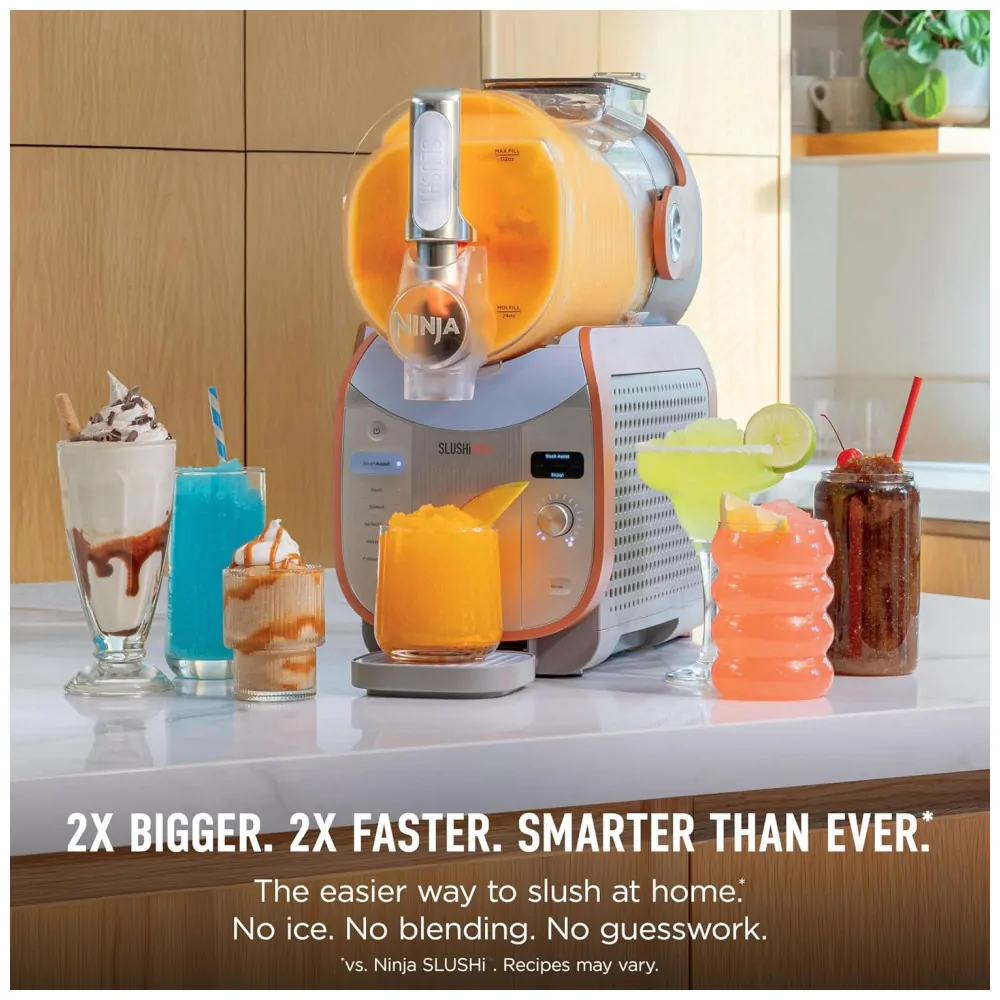 Máquina de Bebidas Geladas Ninja SLUSHi Max Smart Pêssego 4,4 L Sem Gelo 6 Programas 110V