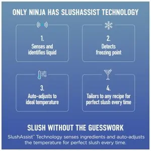 Máquina de Bebidas Geladas Ninja SLUSHi Max Smart Pêssego 4,4 L Sem Gelo 6 Programas 110V