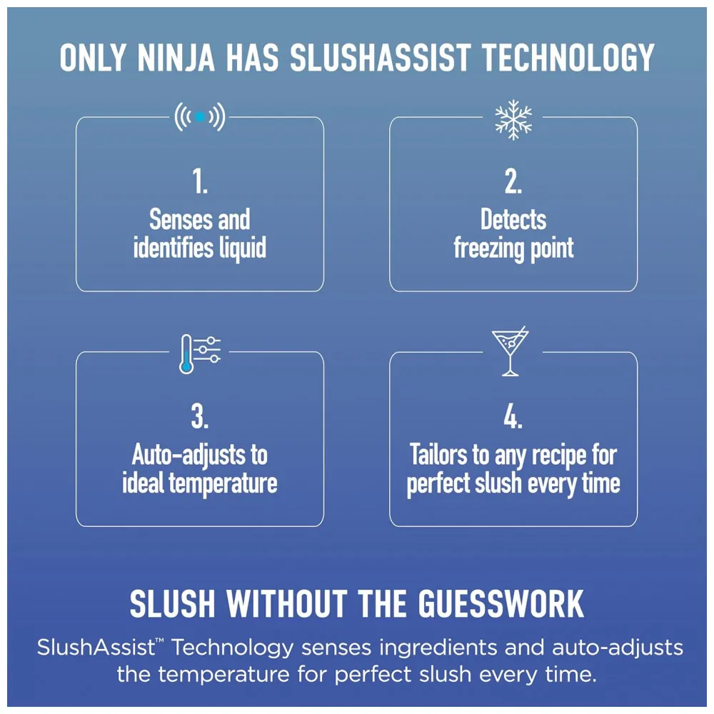 Máquina de Bebidas Geladas Ninja SLUSHi Max Smart Pêssego 4,4 L Sem Gelo 6 Programas 110V